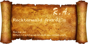 Recktenwald András névjegykártya
